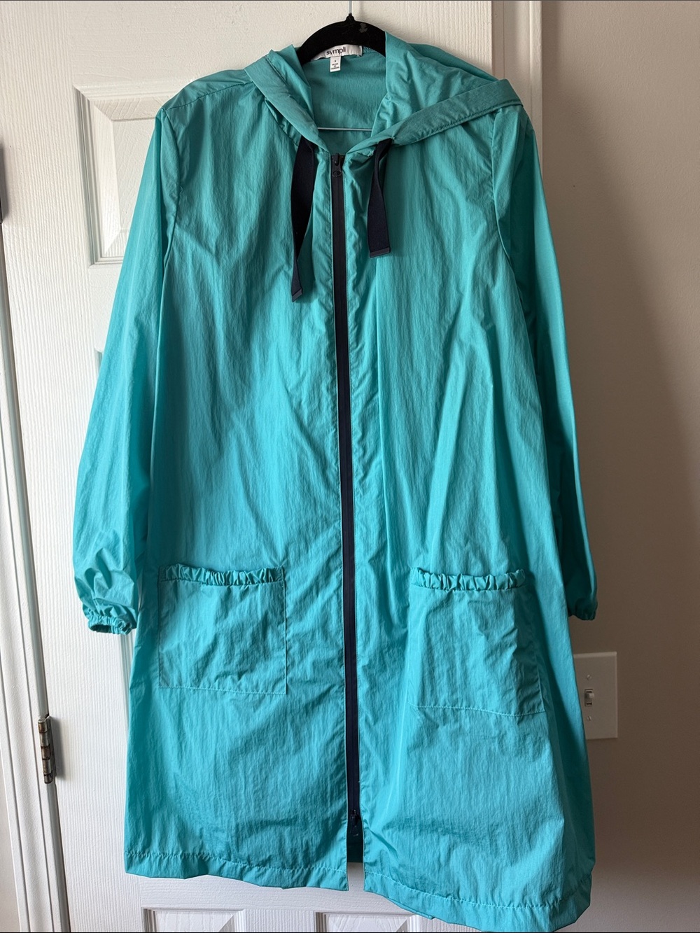 Sympli Aqua Hooded Utility Anorak with Contrast Trim